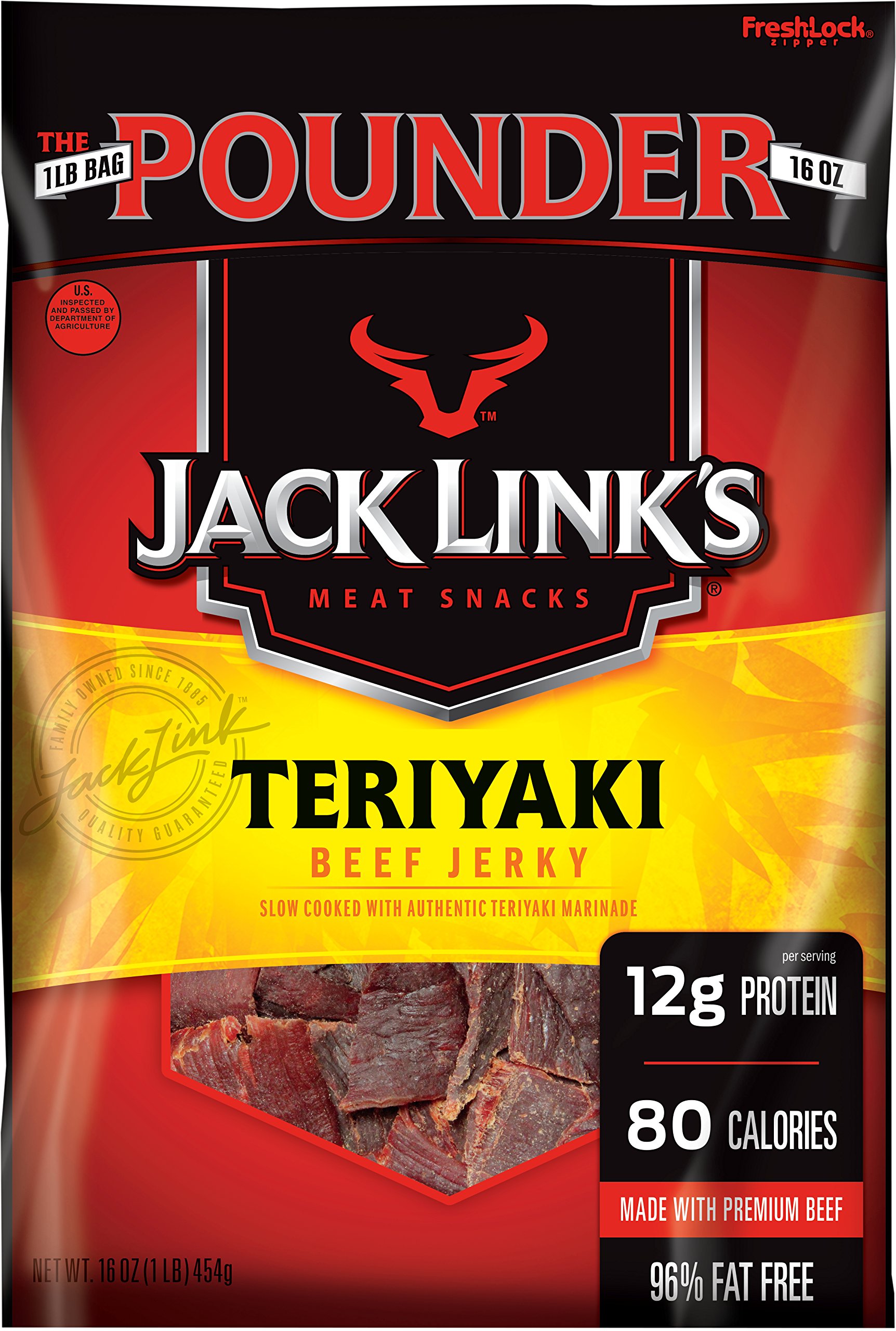 Jack Links Jerky, Peppered, 16 Ounce
