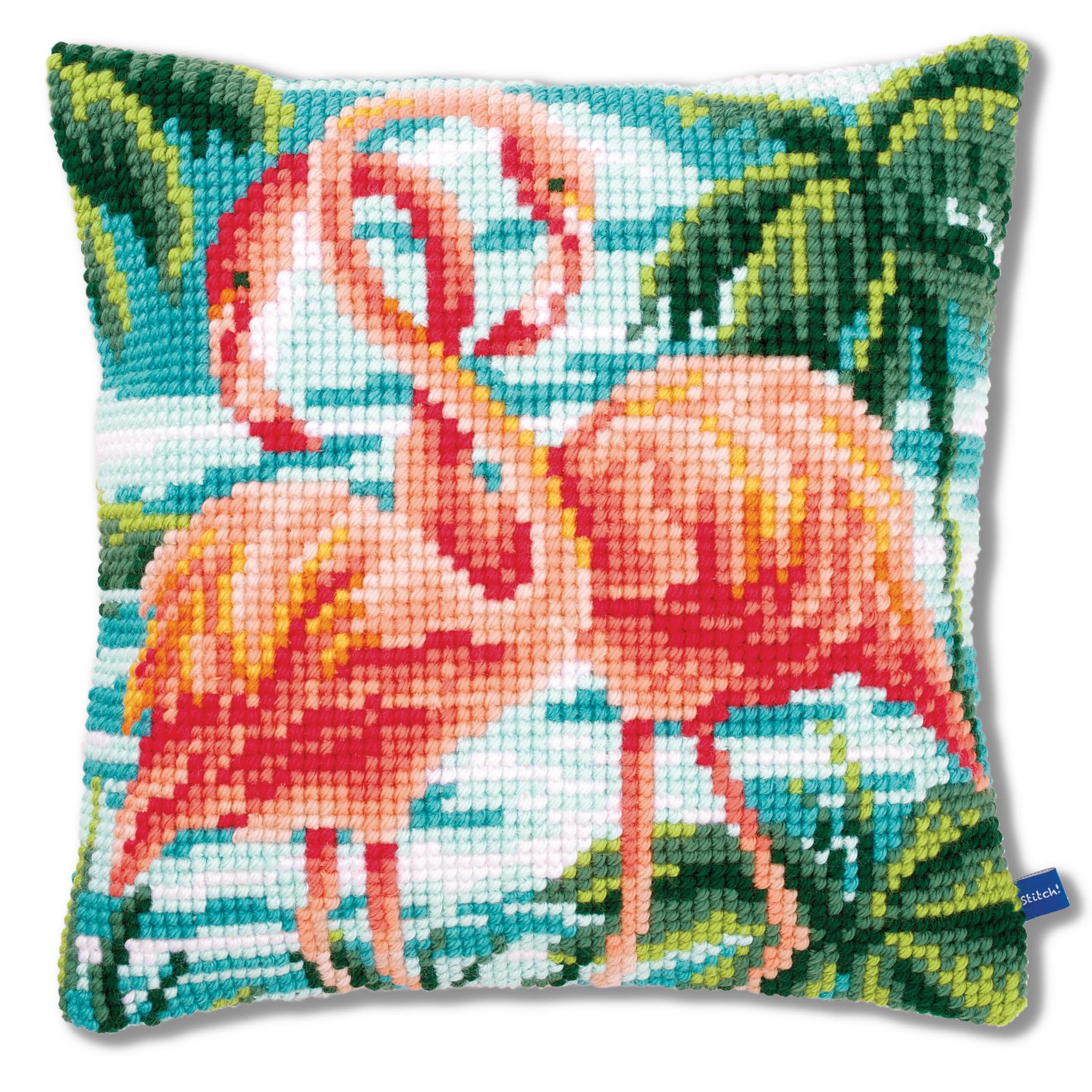 Vervaco Cross Stitch Cushion Flamingos, Assorted