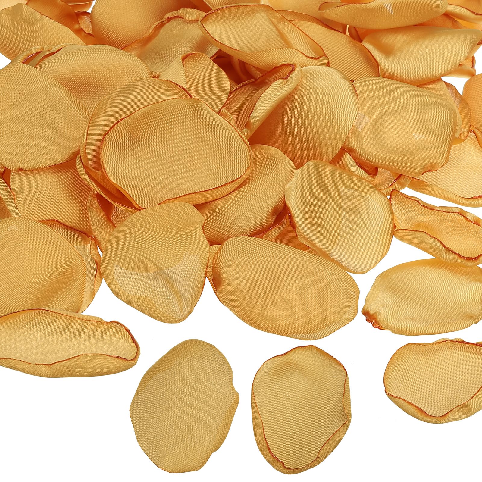 PATIKIL Silk Rose Petals, 100 Pcs Artificial Flower Petals for Wedding Decorations, Romantic Night, Aisle Scatter Petals, Yellow — image 1