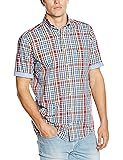 CASAMODAPremium Cotton Button Down Collar Blue Red Window Check Shirt in size XXL to 5XL