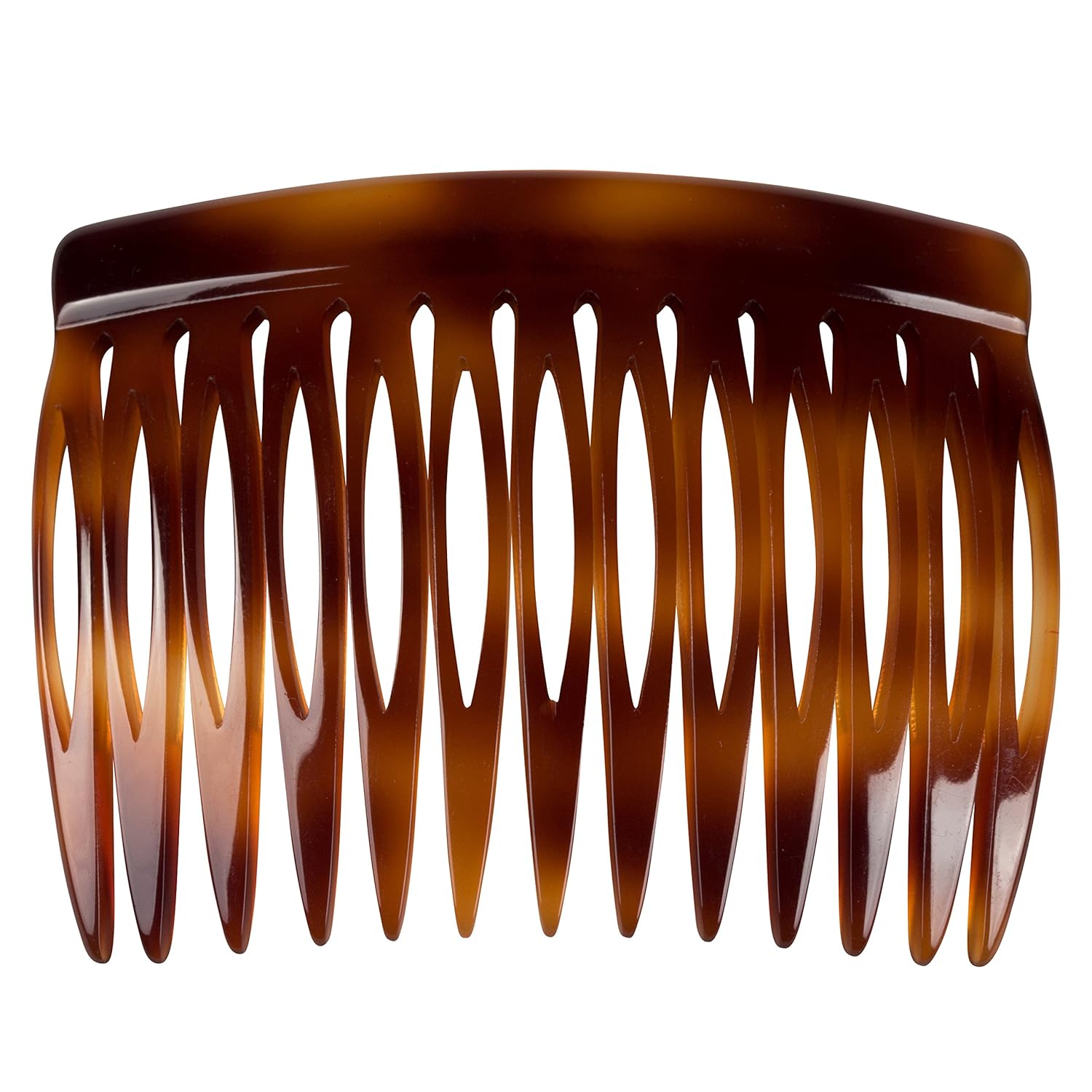 Charles J. Wahba Side Comb (Paired) - 13 Teeth (Mock Tortoise Color) Handmade in France : Decorative Hair Combs : Beauty