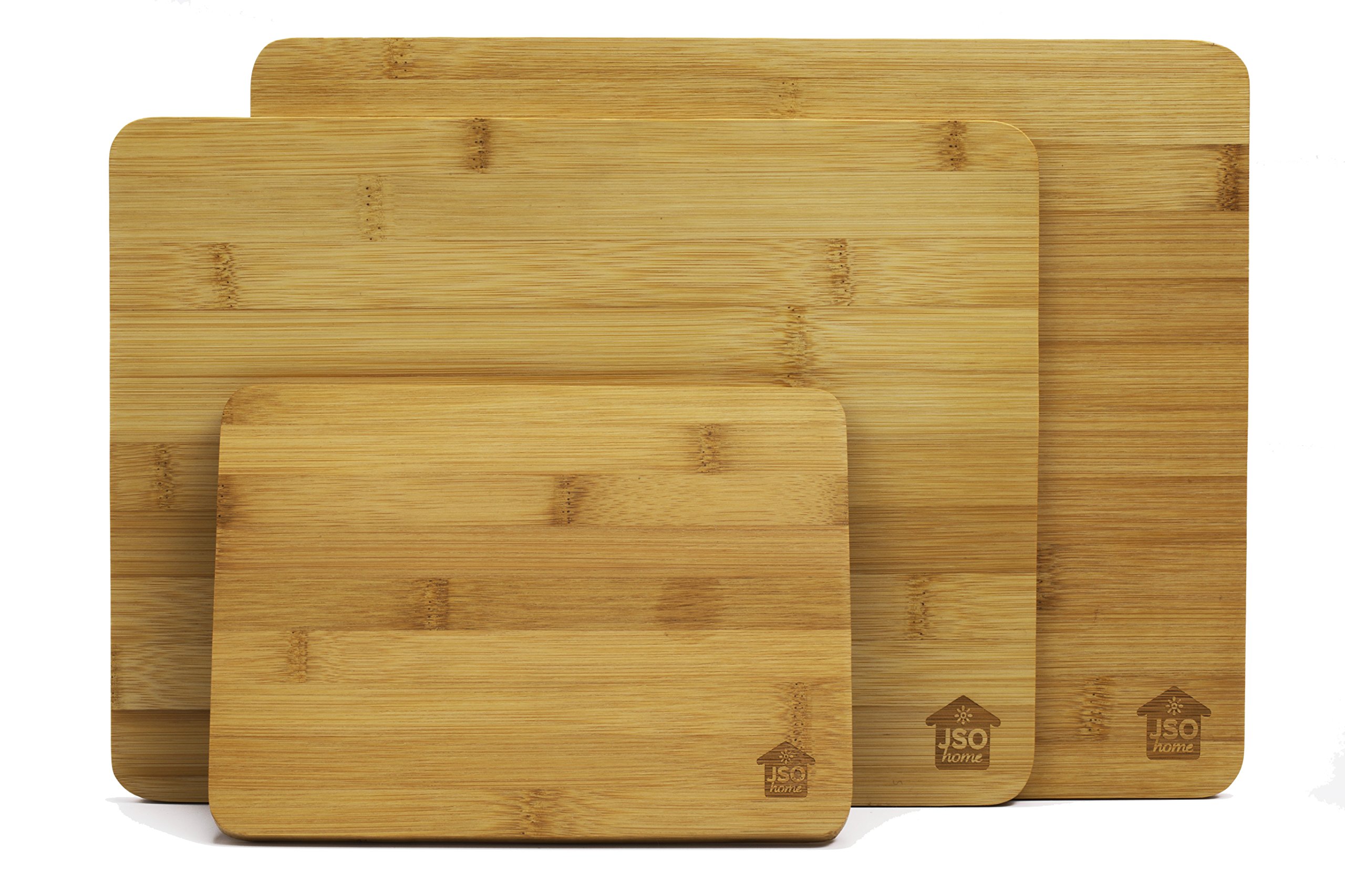 Kitchen Bamboo Cutting Board Set Wood Small Large Big Serving Chopping