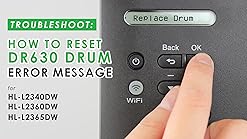 How To Manual Reset Dr630 Drum Error On Brother Hl L2340dw Hl L2360dw Hl L2365dw
