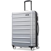 Samsonite Omni 2 24-Inch Medium Checked Hardside Luggage with 360&deg; Spinner Wheels - Scratch Resistant Hardshell - TSA Lock - Expandable Polycarbonate Shell for Lightweight Travel - Artic Silver
