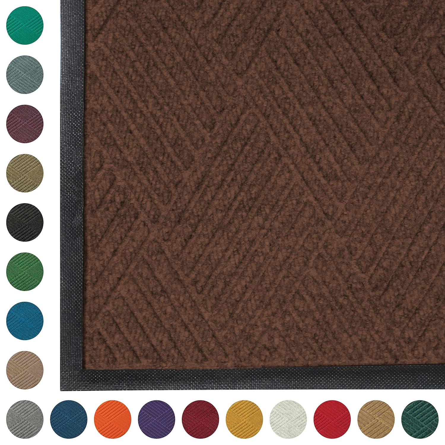WaterHog Diamond CommercialGrade Entrance Mat with Rubber Border