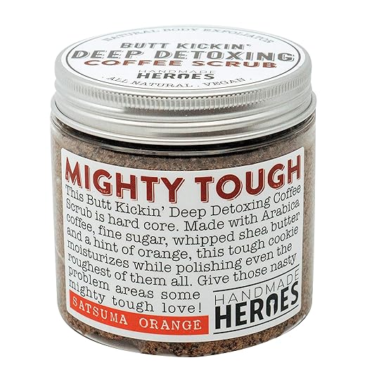 All Natural Vegan Coffee Body Scrub | Butt Kickin' Deep Detoxing Coffee Scrub | Body Exfoliator Best Coffee Scrubs