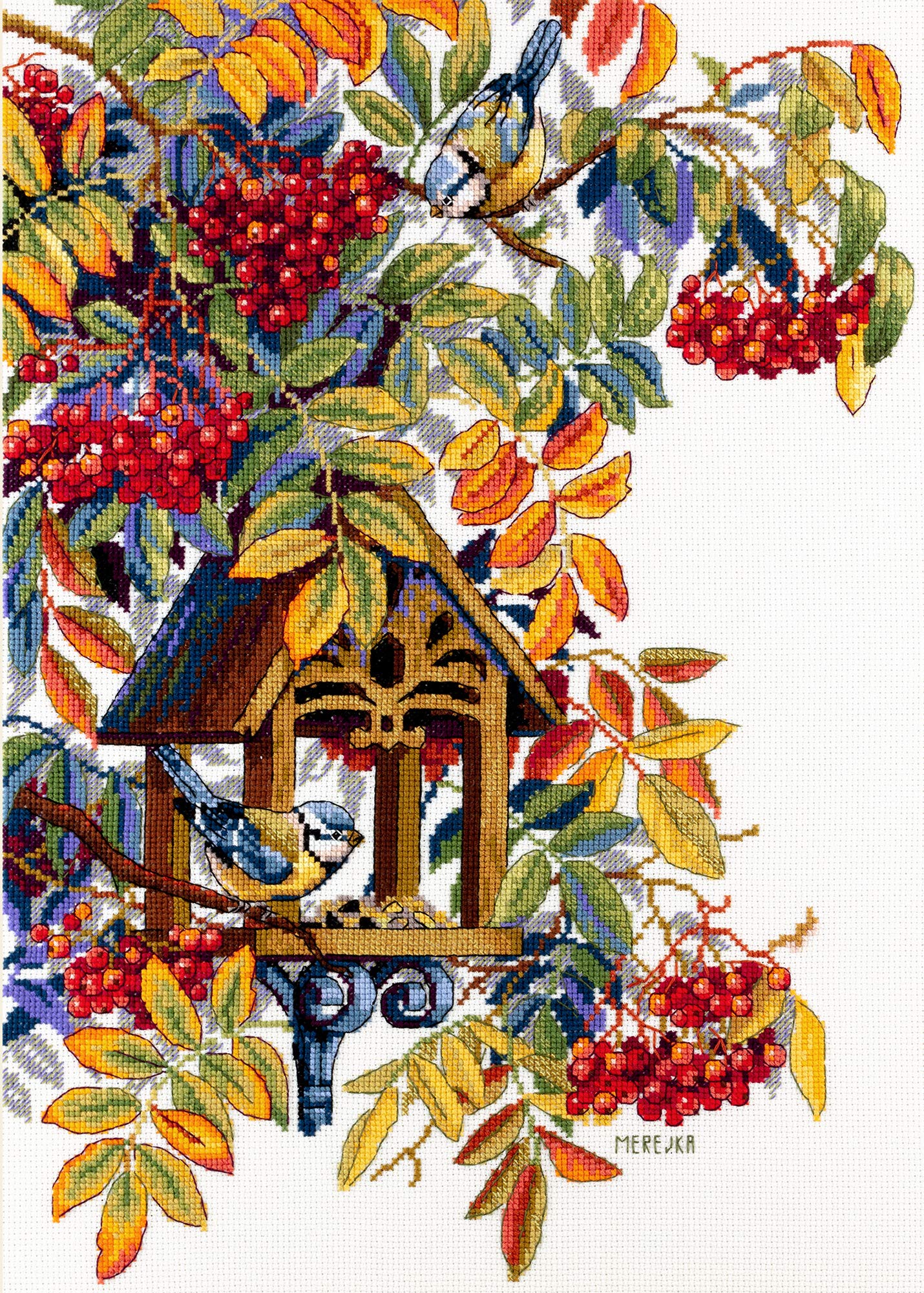 Merejka Counted Cross Stitch Kit, Cotton, Multicoloured, 27x37 cm