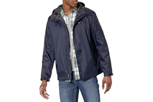 Tommy Hilfiger Men's Lightweight Breathable Waterproof Hooded Jacket