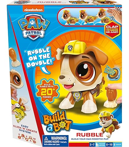 Goliath Build-a-Bot Paw Patrol Marshall Robot Kit – STEM Toy With Sound Activation & Motorized Moves