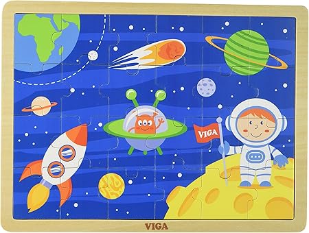 Viga Space Puzzle Travel 24 Piece, White