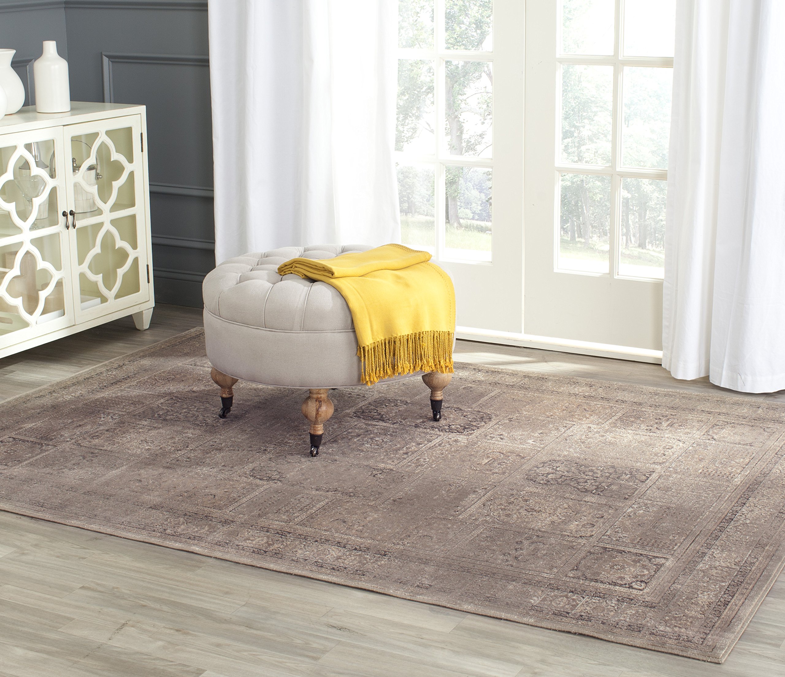 Safavieh Traditional Indoor Woven Rectangle Area Rug, Vintage Collection, VTG127, in Soft Mocha / Brown, 99 X 170 cm for Living Room, Bedroom or Any Indoor Space — image 1