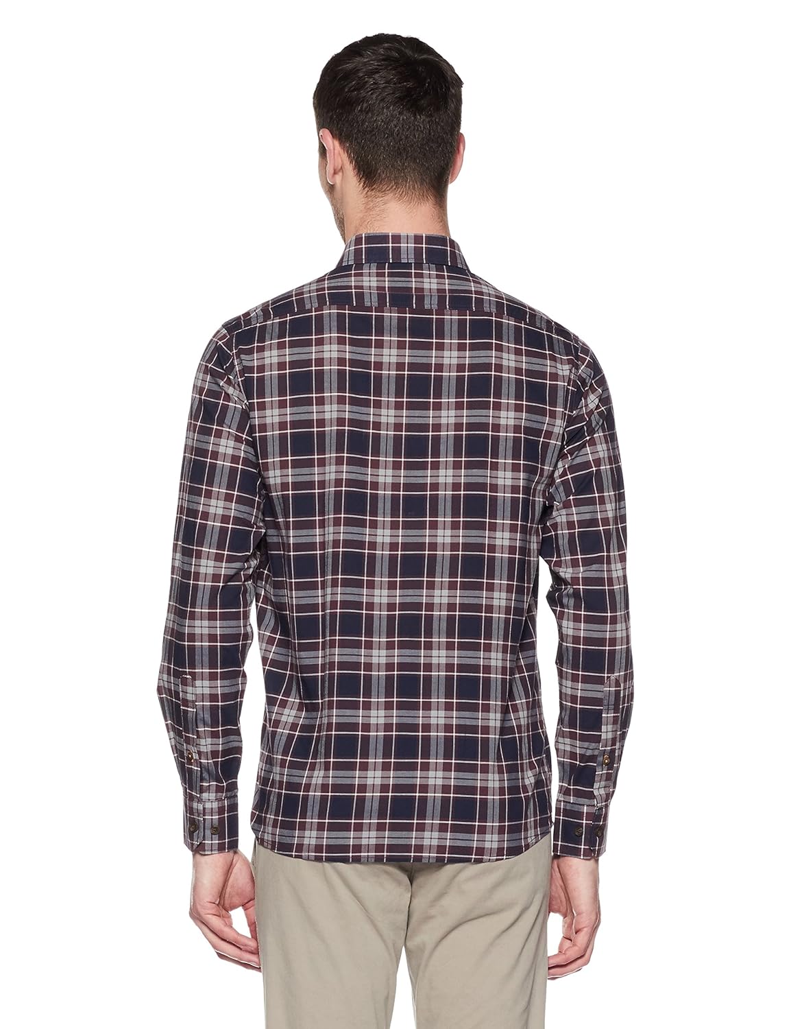 arrow sports men's checkered slim fit casual shirt