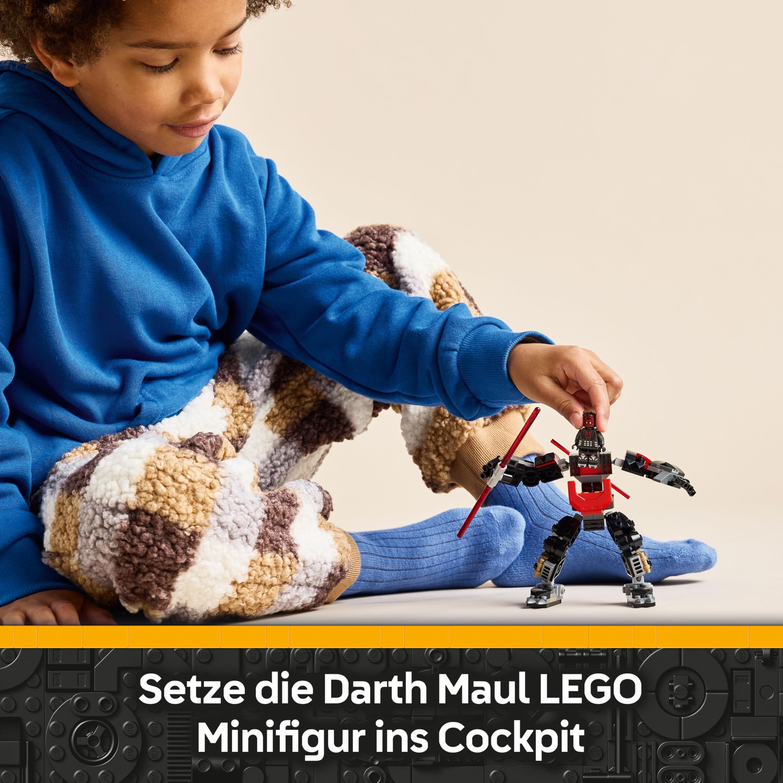 LEGO Star Wars 75411 Darth Maul Mech Bauspielzeug - Spiel- und Ausstellungsfigur mit doppelklingigem roten Lichtschwert und Mini-Figur - Geschenk für Jungen ab 6 Jahren und Fans von The Clone Wars 6