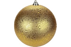 GNFLUS Christmas Ornaments Balls 7.08in Large Christmas Decorations Xmas Tree Shatterproof Big Gold Christmas Ball Ornaments with Hanging Loop for Wedding Holiday Halloween Party Indoor Outdoor Decor