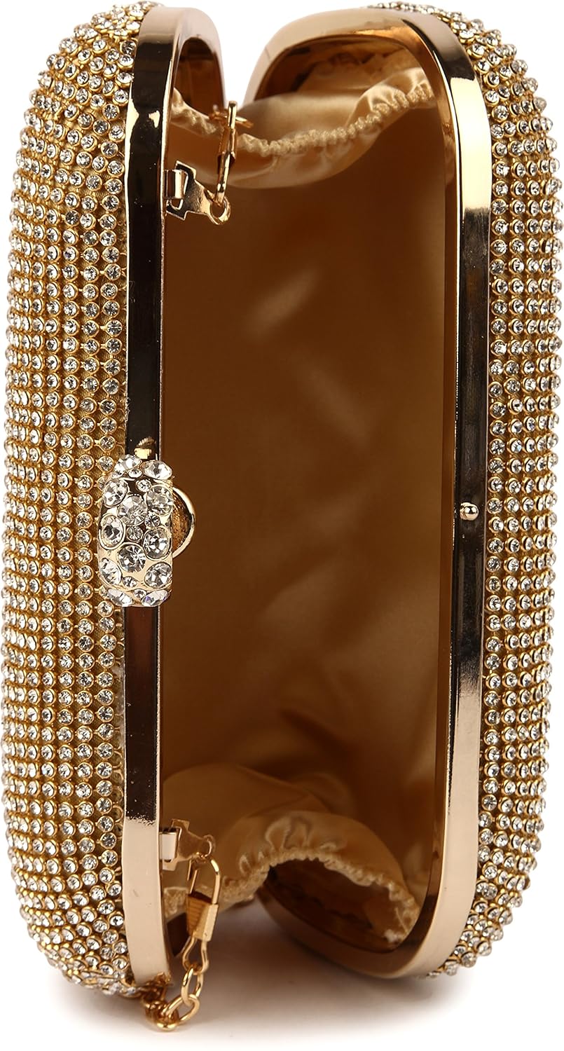 kleio designer party stone sling clutch