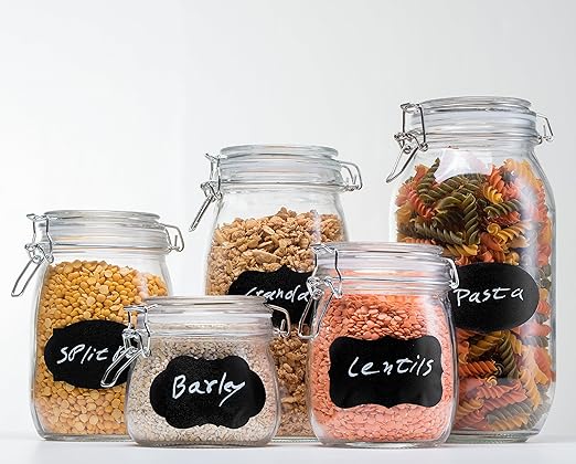 lentil storage jars