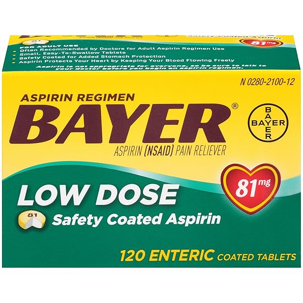 BAYER ASPIRIN REGIMEN LOW DOSE 81MG ENTERIC COATED TABLETS, 120 COUNT