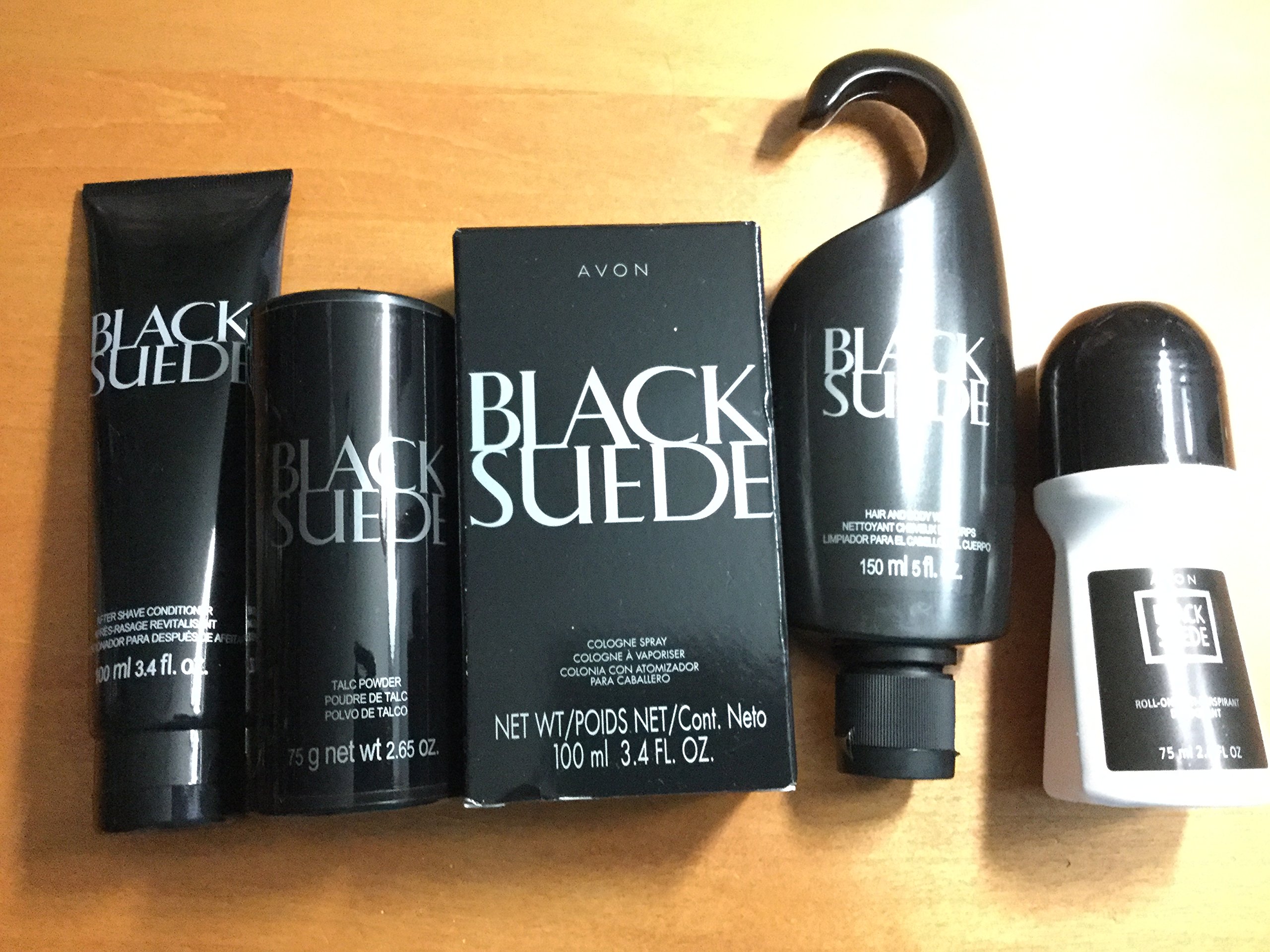 AVON BLACK SUEDE 5 PIECE SET