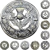 AAR Men,s Scottish Thistle Kilt Brooch Fly Plaid Antique Finish 3" (7cm) diameter T