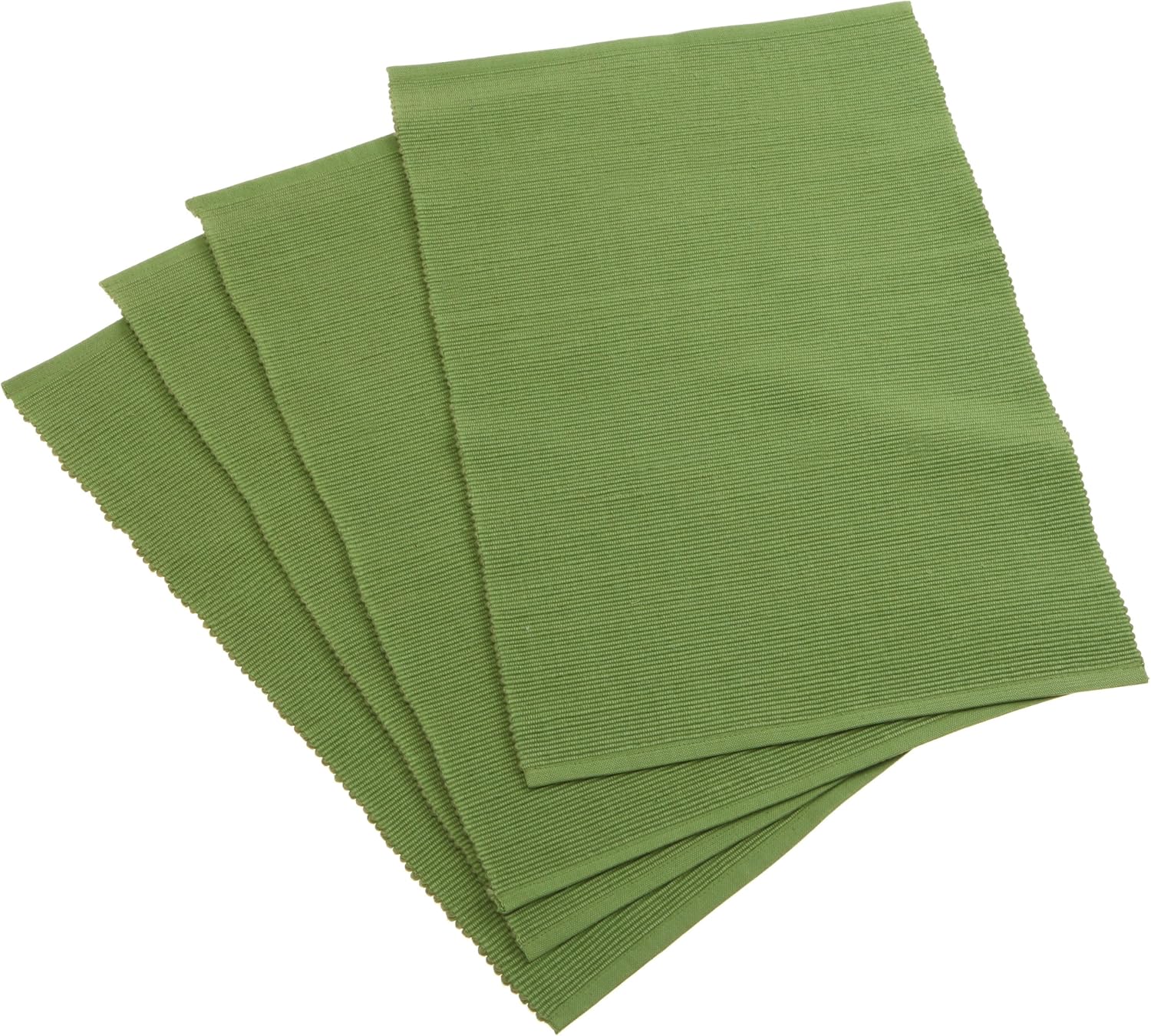 Mahogany SolidColor 100Percent Cotton Ribbed Placemat, 13Inch by 19