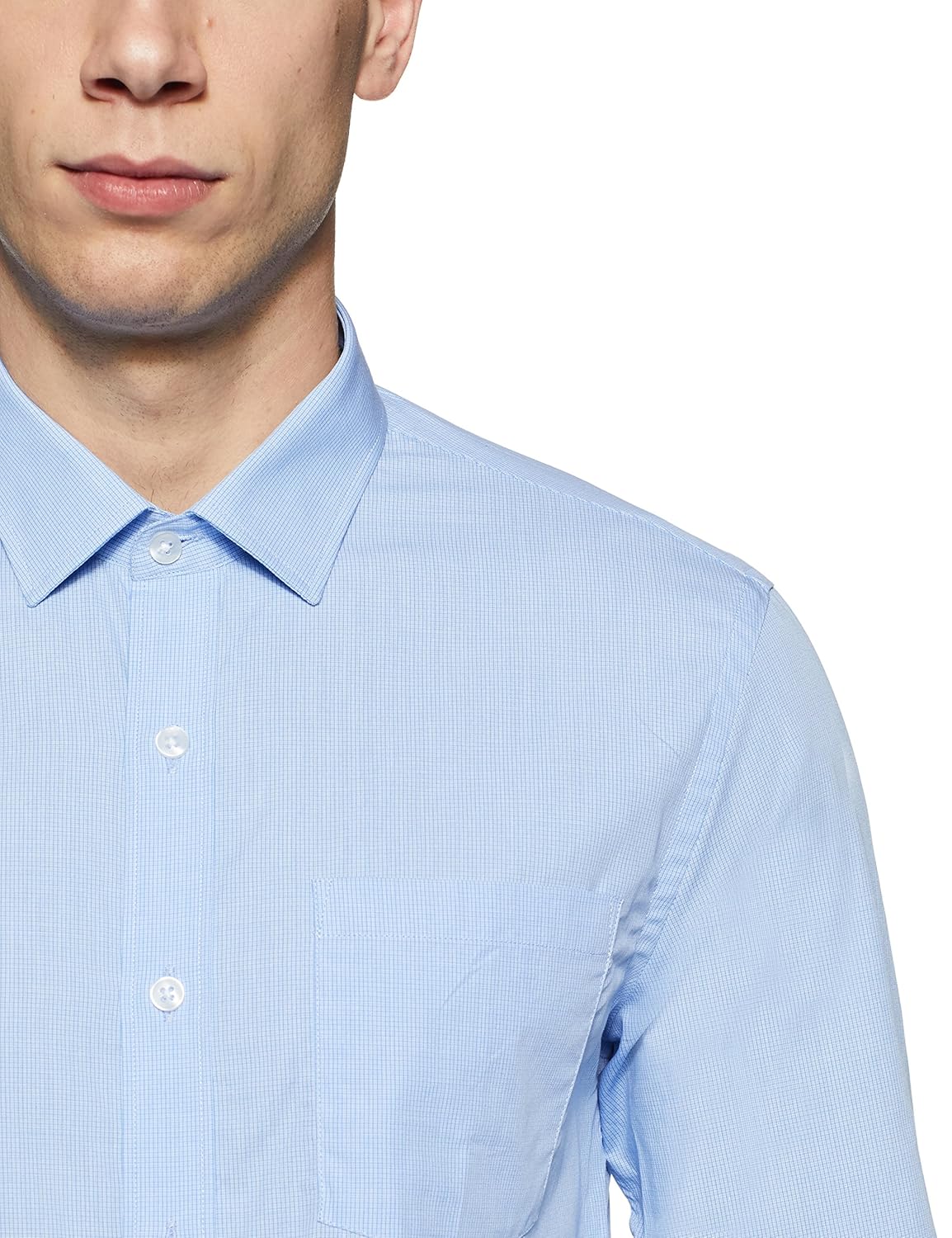 arrow men's checkered slim fit cotton formal shirt