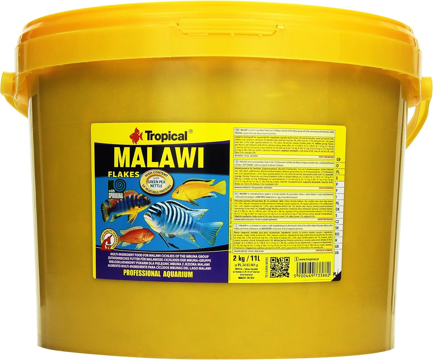 Tropical Malawi - special vegetable flake food - Inhalt 11l, 11 l (Pack of 1)