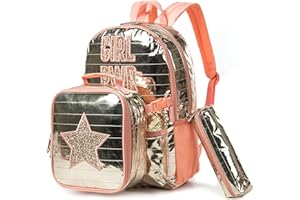 Meetbelify Backpack for Girls Backpacks for Elementary Preschool Students Kids School Cute Backpack with Lunch Box