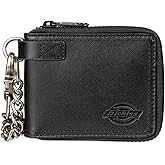 Dickies Men's RFID Everyday Leather Bifold Chain Wallet Black