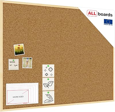 ALLboards Cork Board Wooden Frame 120x90cm Bulletin Notice Board Pin Board