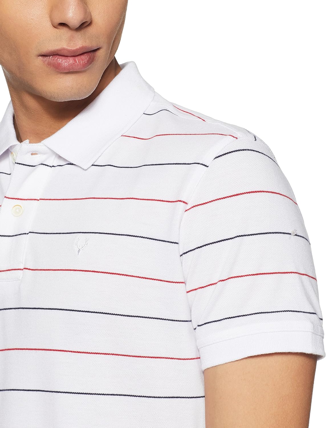 allen solly men's striped regular fit casual shirt