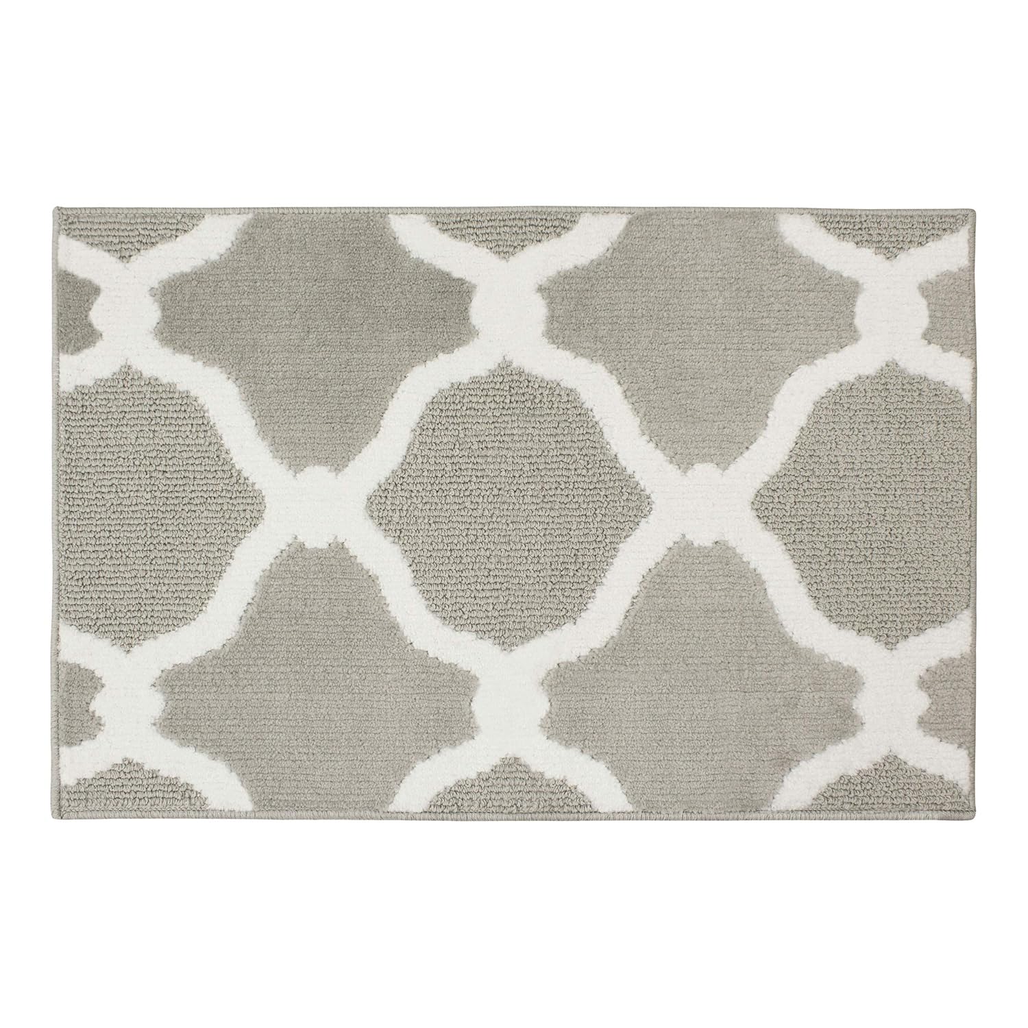 Laura Ashley Area Rug, 100 Polyester Light Grey/White, 24 in. x 36 in