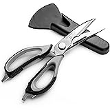 Heavy Duty Come-Apart Kitchen Shears Multi Purpose Scissors for Kitchen Scissors Stainless Steel Ultra Sharp Shears for Chicken 8 in 1 Cooking Scissors