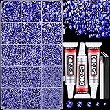 16000Pcs Resin Rhinestones for Crafting, Royal Blue