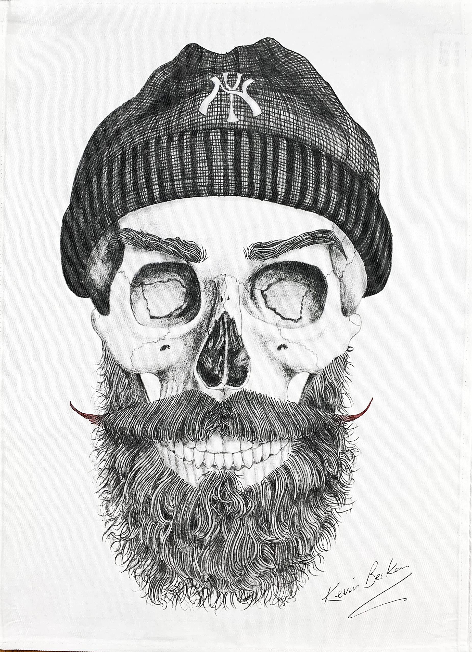 Half a Donkey The Hand Drawn Hipster Large Cotton Tea Towel