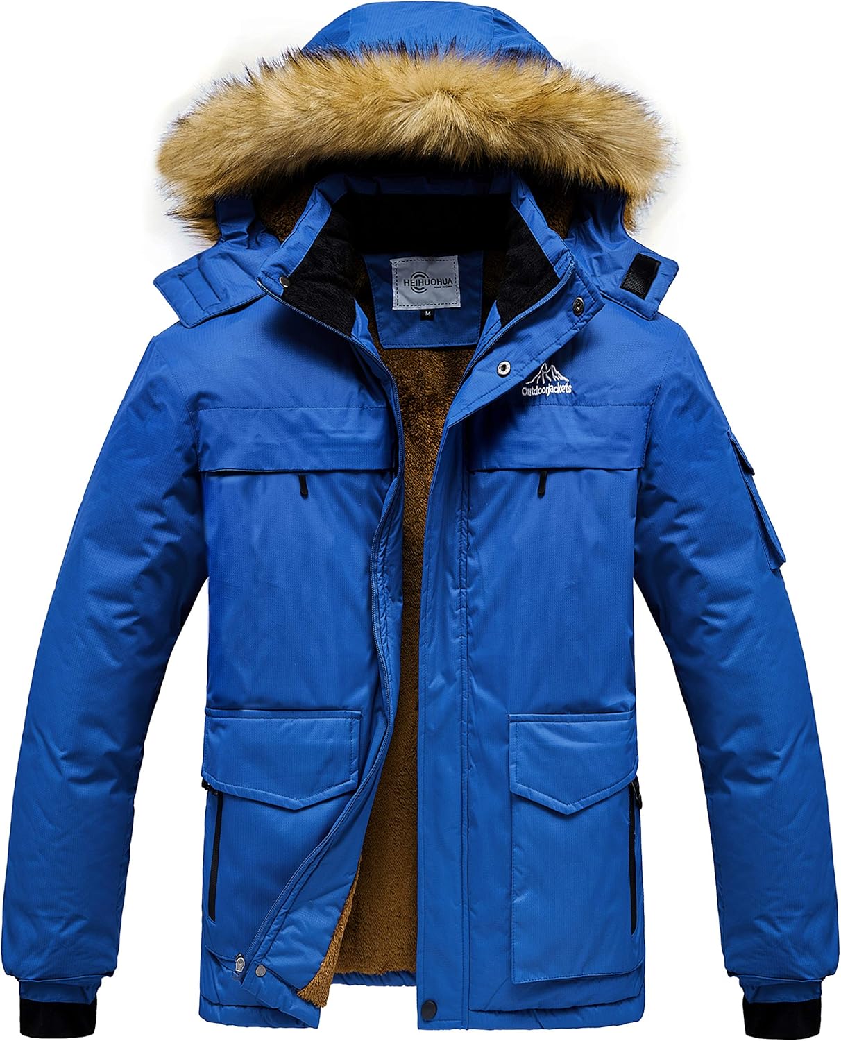 mens ski jacket with fur hood