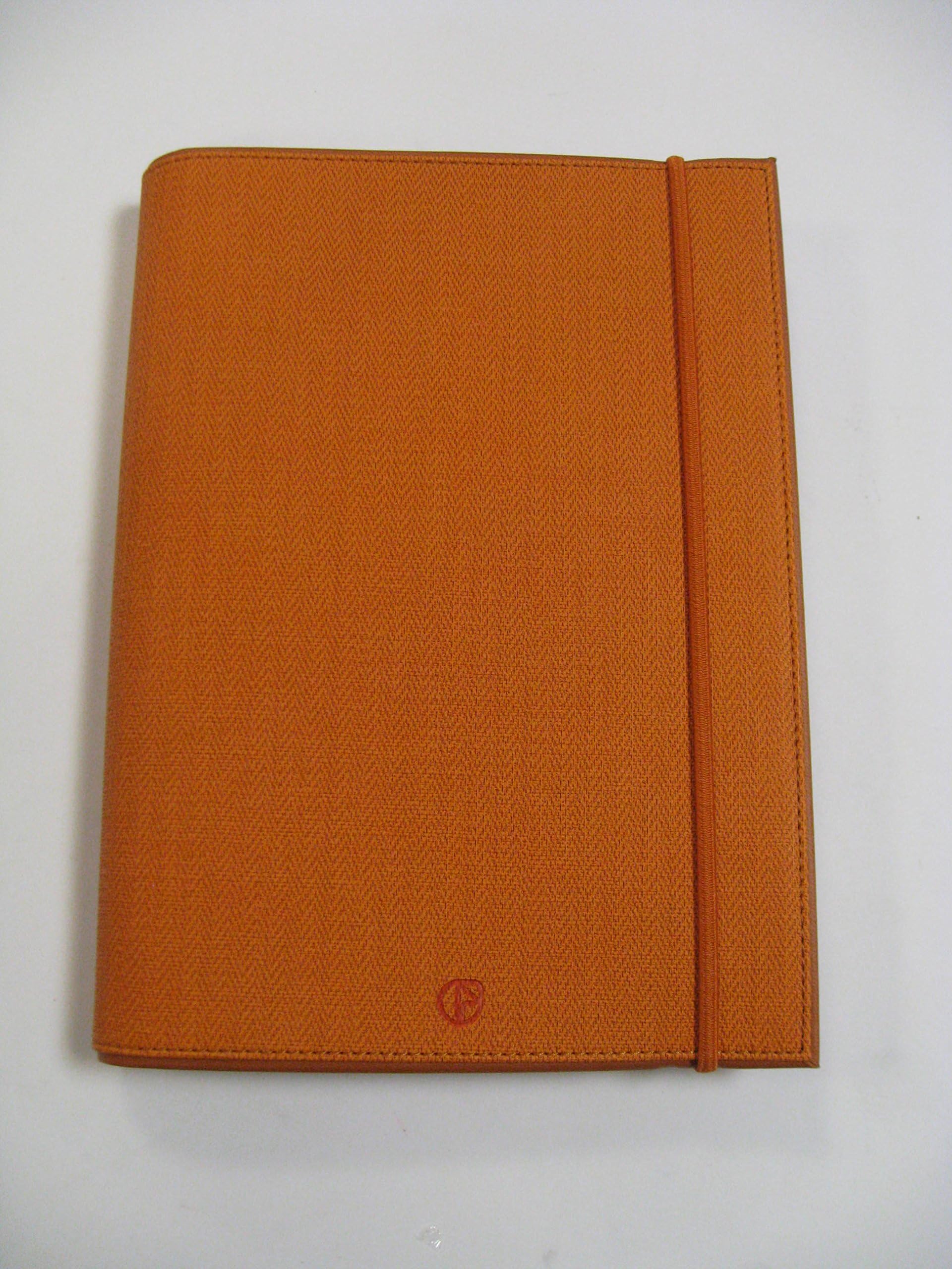 Block Agenda Mobile 2018 in Faux Leather, with elastic closure Twill F. to 14.5 x 20.5 cm Daily Orange Art.215535b-ar