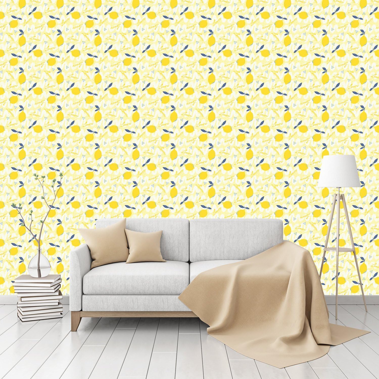 When Life Gives You Lemons Patterned Peel & Stick Textured Wallpaper by