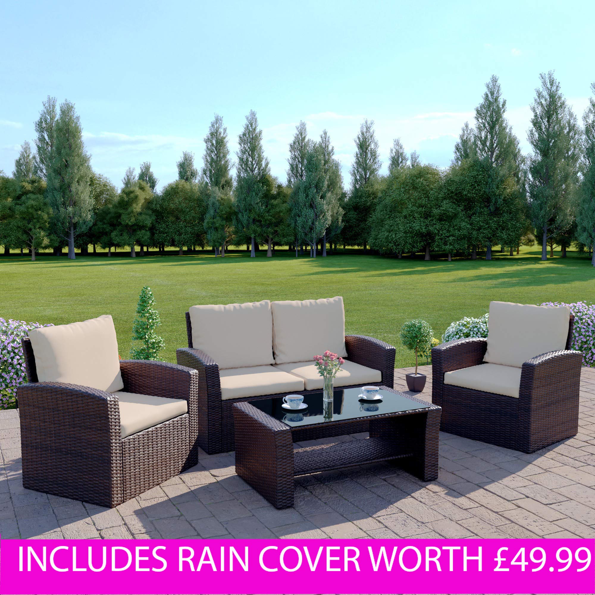 Rattan Garden Furniture Sofa Set Patio C Buy Online In Jamaica At Desertcart
