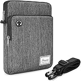 KIZUNA Tablet Sleeve Case 10 Inch Water Resistant Shoulder Messenger iPad Bag for 9.7" 10.5" 11" iPad Pro M2/10.9" iPad A14 Air 5/10.5" Surface Go 3/10.5" Samsung Galaxy Tab A S6/Huawei MediaPad,Grey
