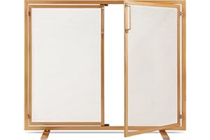 Best Choice Products 38.5x31in 2-Door Fireplace Screen, Handcrafted Wrought Iron Decorative Mesh Geometric Fire Spark Guard w/Magnetic Panels - Gold