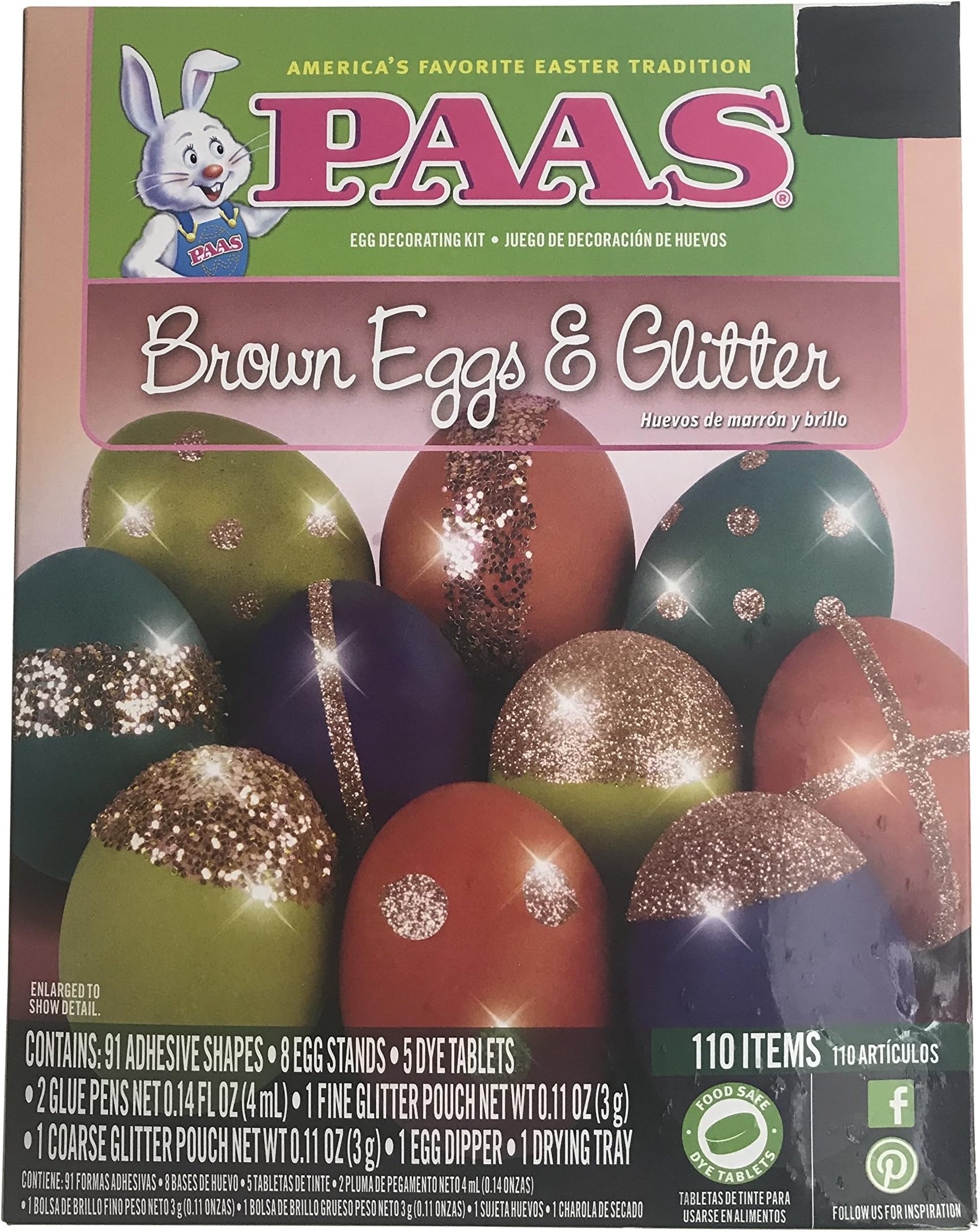 PAAS Brown Eggs and Glitter Easter Egg Decorating Kit