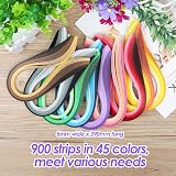 Hyber&Cara Quilling Tools Set 19 Pcs with 45 Colors 900 Strips Board Mould view 2