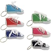 Zugar Land Miniature Sneaker Shoes Keychains (3") 6 Colors: Pink, Light Blue, Green, Red, Blue, Black. Backpacks, Key Chains