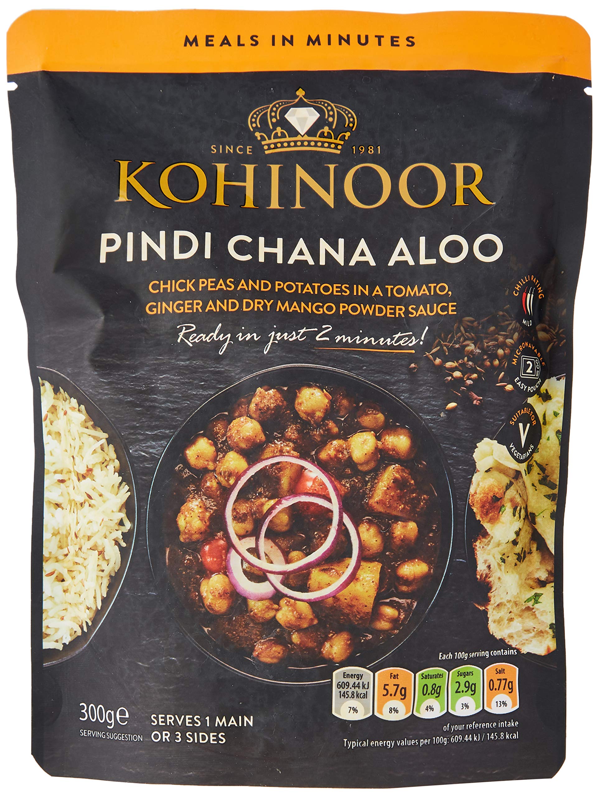Kohinoor Pindi Chana Aloo, 300 g, Pack of 6