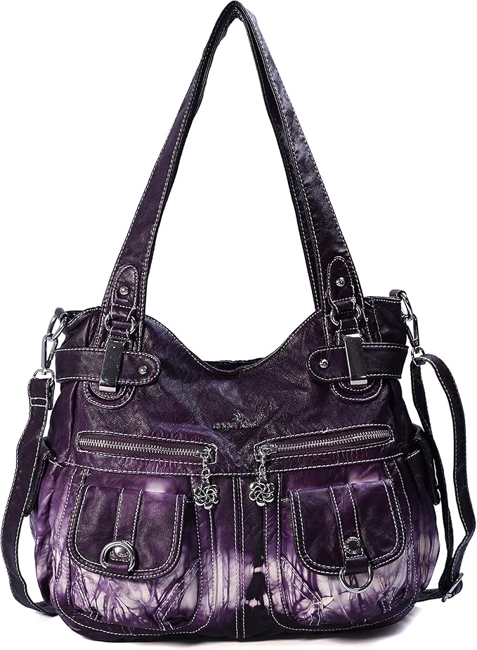 Bolsos de mujer grandes con doble cierre, múltiples bolsillos, bolsa de