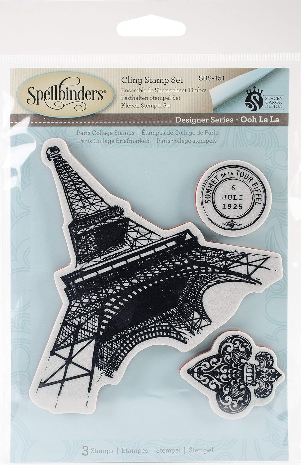 Spellbinders Paris Collage Stamp Set, Synthetic Material, Multicoloured, 20.2 x 13 x 0.5 cm, Multicolor - Image 3