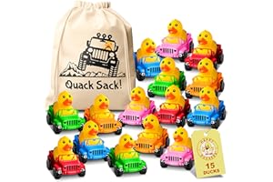 Happy Duckers 15 Pack Jeep Ducks for Ducking – 2.4" Rubber Duckies for Jeep Lovers, Baby Bath Toy, Mini Ducks for Jeeps, Fun Bath Toys for Babies, Jeep Gifts, Rubber Ducks in Bulk