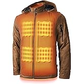 Grit Men's Heated Work Jacket - 9 Hours of Heat | Battery and Charging Cable Included | 3 Heat Settings