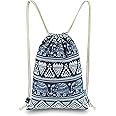Miomao Drawstring Backpack Elephant String Bag Gym Sackpack Canvas Sport Daypack