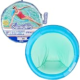 SwimWays Spring Float Premium Papasan Pool Lounger with Breathable Mesh Seat, Inflatable Pool Floats for Adults with Fast Inflation, for Ages 15 &amp; Up